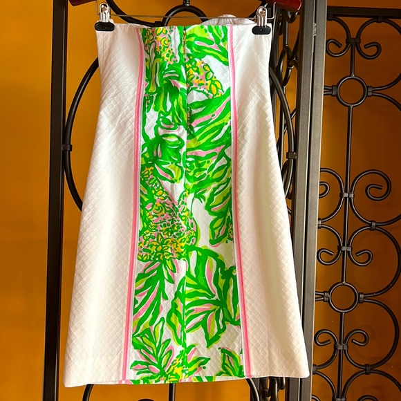 LILLY PULITZER Seeing Pink Elephants Strapless Angela Dress - Picture 6 of 10